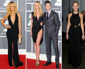 grammys black dresses 2012