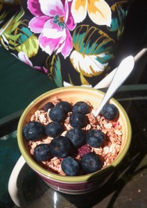 berries and granola