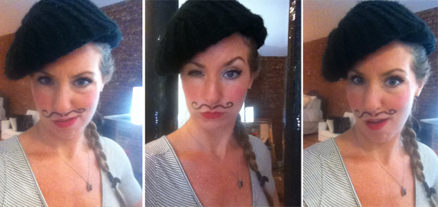 mustache-french girl with mustache